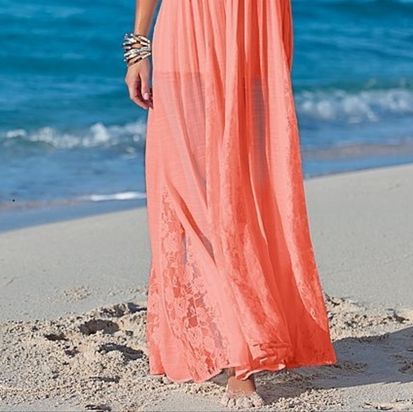 VENUS Coral Maxi Dress - Picture 3 of 3